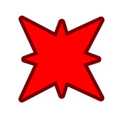 Geometric brutalist star