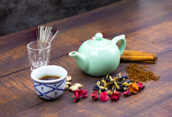 Chinese herb water medicine concept chinese medical
