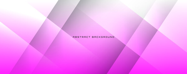 3D pink white geometric abstract background overlap layer on bright space with cutout effect decoration. Simple graphic design element future style concept for banner, flyer, card, cover, or brochure