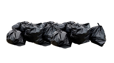 black garbage bag isolated