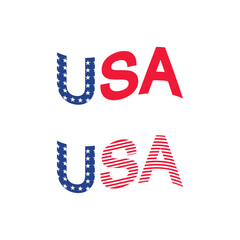 USA banner sign icon. Flag of America vector desing.