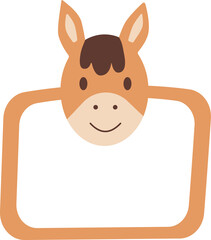 house face, frames animal face.