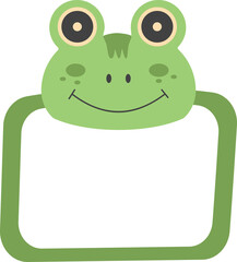 frog face, frames animal face.