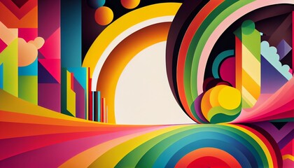 Abstract rainbow colorful background. Generative AI, Generative, AI