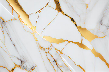 Golden white marble textured background.