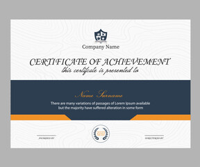 University Certificate of Achievement Template