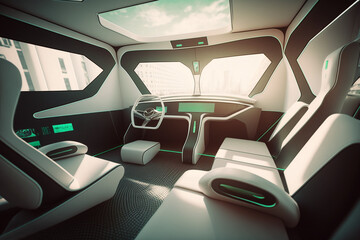 Generative ai self driving electric car interior