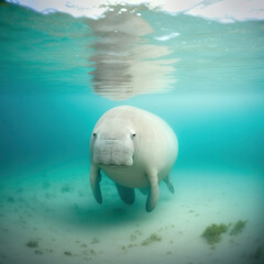 Naklejka premium Dugong Generative AI