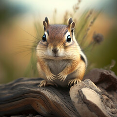 Obraz premium Chipmunk Generative AI