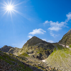 mount peak chain at summer sunny day