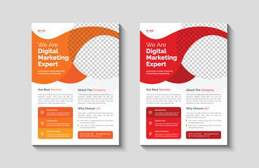 Digital Marketing Agency Flyer Design Template, Corporate Business Flyer Poster
