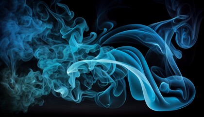 Blue smoke abstract background. Generative AI, Generative, AI