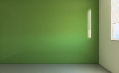 . Clean and fresh bathroom with natural light. 3D rendering.