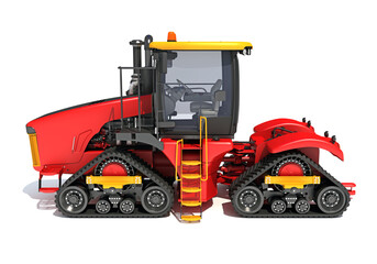 Obraz na płótnie Canvas Farm Tractor 3D rendering on white background