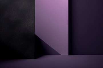 Abstract geometric background. Minimalistic interior design. Flat lay, top view minimal concept. Generative AI