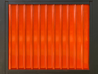 retro metal red parallel panels with black frame wall background