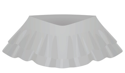 Grey micro  skirt. vector illustration
