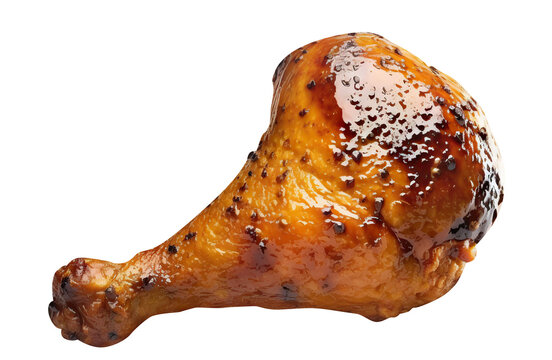 Roasted chicken leg cut out. Based on Generative AI