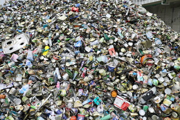 Pile of mixed municipal solid waste