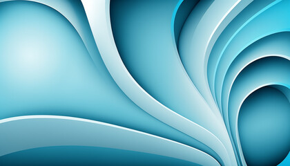 Fototapeta premium skyblue color abstract background, wavy surface, generative ai