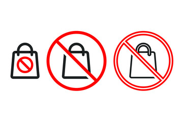 No shopping bag. Illustration vector