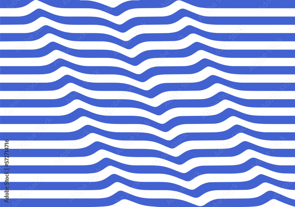 Poster abstract background with waves and stripes. blue and white minimalist poster design. vector distorte
