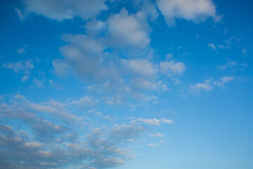 clouds and sky,blue sky background with tiny clouds. panorama