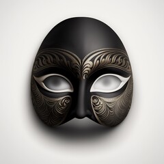 Generative ai carnival black mask  - obrazy, fototapety, plakaty
