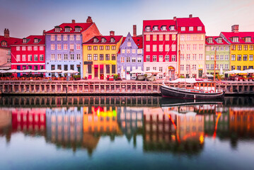 Copenhagen, Denmark. Nyhavn, Kobenhavn's iconic canal