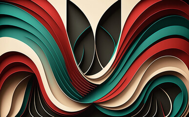 beautiful colorful 3d wave abstract background