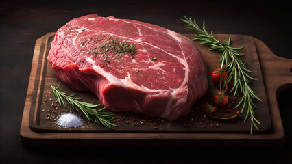Satisfy Your Cravings with a Succulent Beef Chop - Freshly Seasoned with Rosemary and Spices