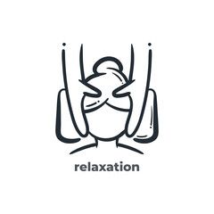 Massage relaxation spa icon hand drawn doodle logo vector illustration