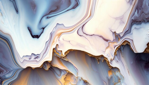 Marble texture background white and gold geod