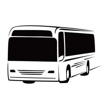 bus silhouette design. travel transportation sign and symbol.