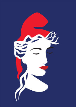 illustration de Marianne française, symbole de la révolution