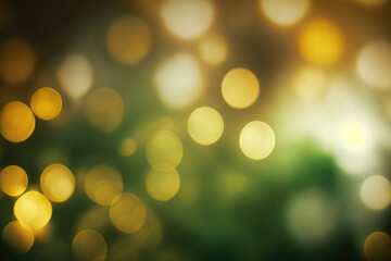 green bokeh background, abstract Generative AI