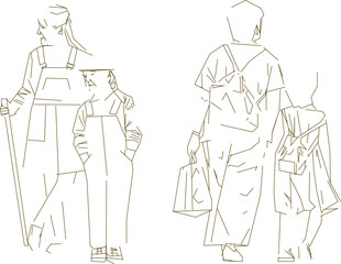 Child adventurer illustration vector sketch