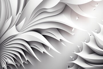 A Background of Elegance: An Abstract Design in Soft White Tones - Generative AI