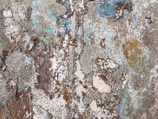  Old paint on the surface of an old concrete wall texture and background