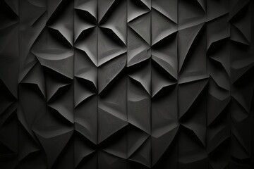 A Striking Surface: A Beautiful Abstract Decorative Background on a Black Wall - Generative AI