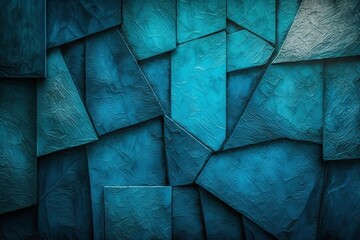A Dreamy Display: A Beautiful Abstract Blue Wall Background with Decorative Texture - Generative AI