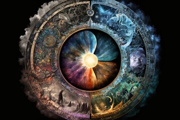 Journey Through the Cosmos with the Cosmic Wheel of Destiny - Generative AI