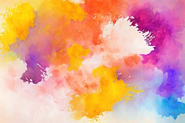 Fuzzy and Bold: A Watercolor Art Abstract Background with a Vibrant Twist - Generative AI