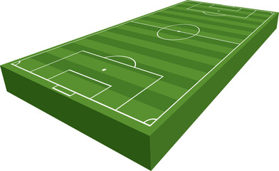 3D Soccer Football Field Illustration