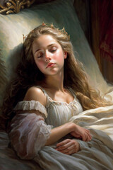 Fototapeta premium a beautiful sleeping princess
