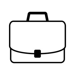Business bag icon, briefcase vector icon. Suitcase, portfolio symbol, linear style pictogram isolated on white.