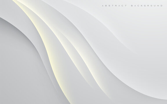 Wavy white overlaping layers abstract background