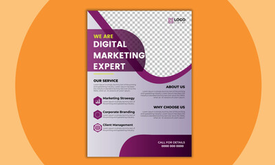 The corporate technology colorful Flyer was created with Adobe Illustrator in EPS format. The Flyer template is suitable for everybody.