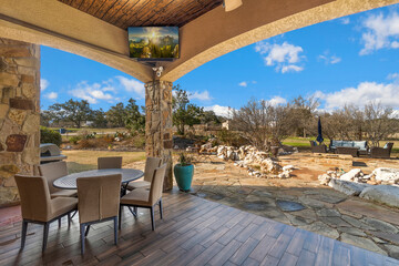 Home patio with views