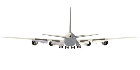 Aircraft 3D rendering airplane on white background